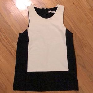 Cream and black Madewell shirt